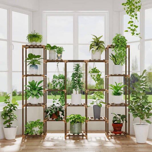 Plant Stand Indoor Plant Rack Plant Shelf Wood Outdoor Tiered Plant Shelf for Multiple Plants Ladder Plant Holder